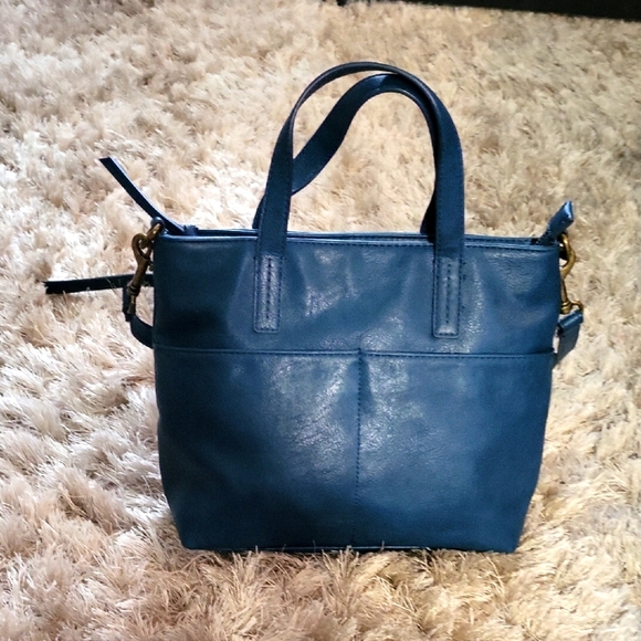 Sonoma Handbags - Sonoma Bag Elegant Blue Leather Tote Bag
